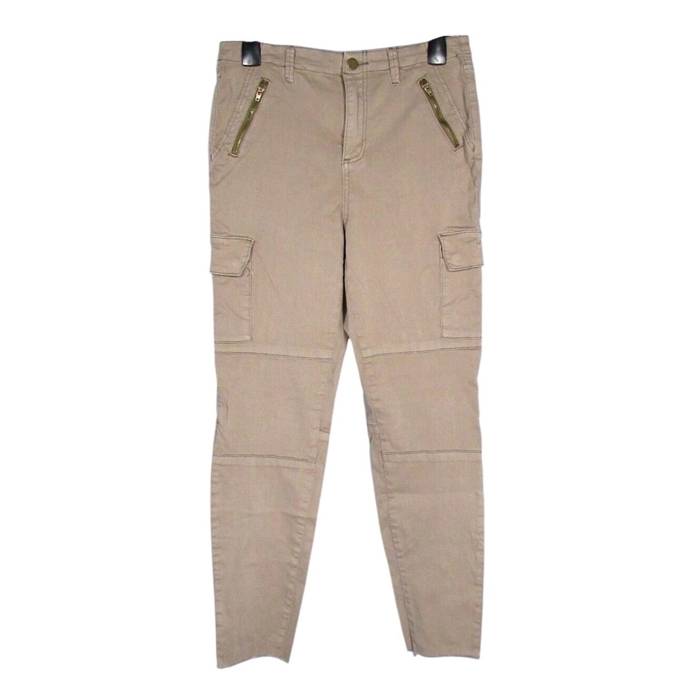 VELVET HEART Army Green MADDOX SKINNY LEG Cut-Off Hem CARGO PANTS JEANS sz 29